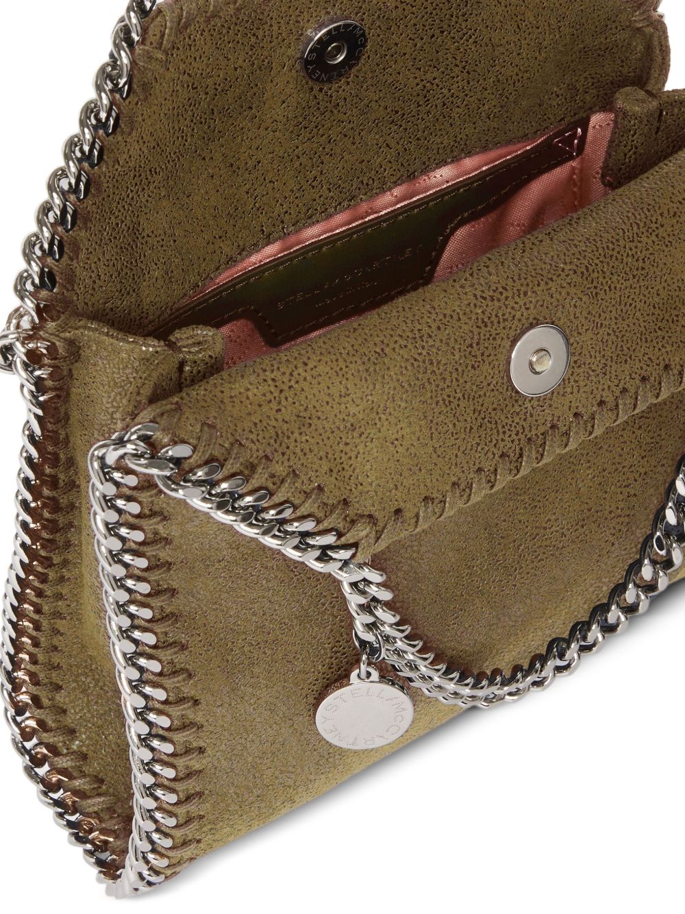 Stella McCartney Falabella Tiny Chain Crossbody Bag Green