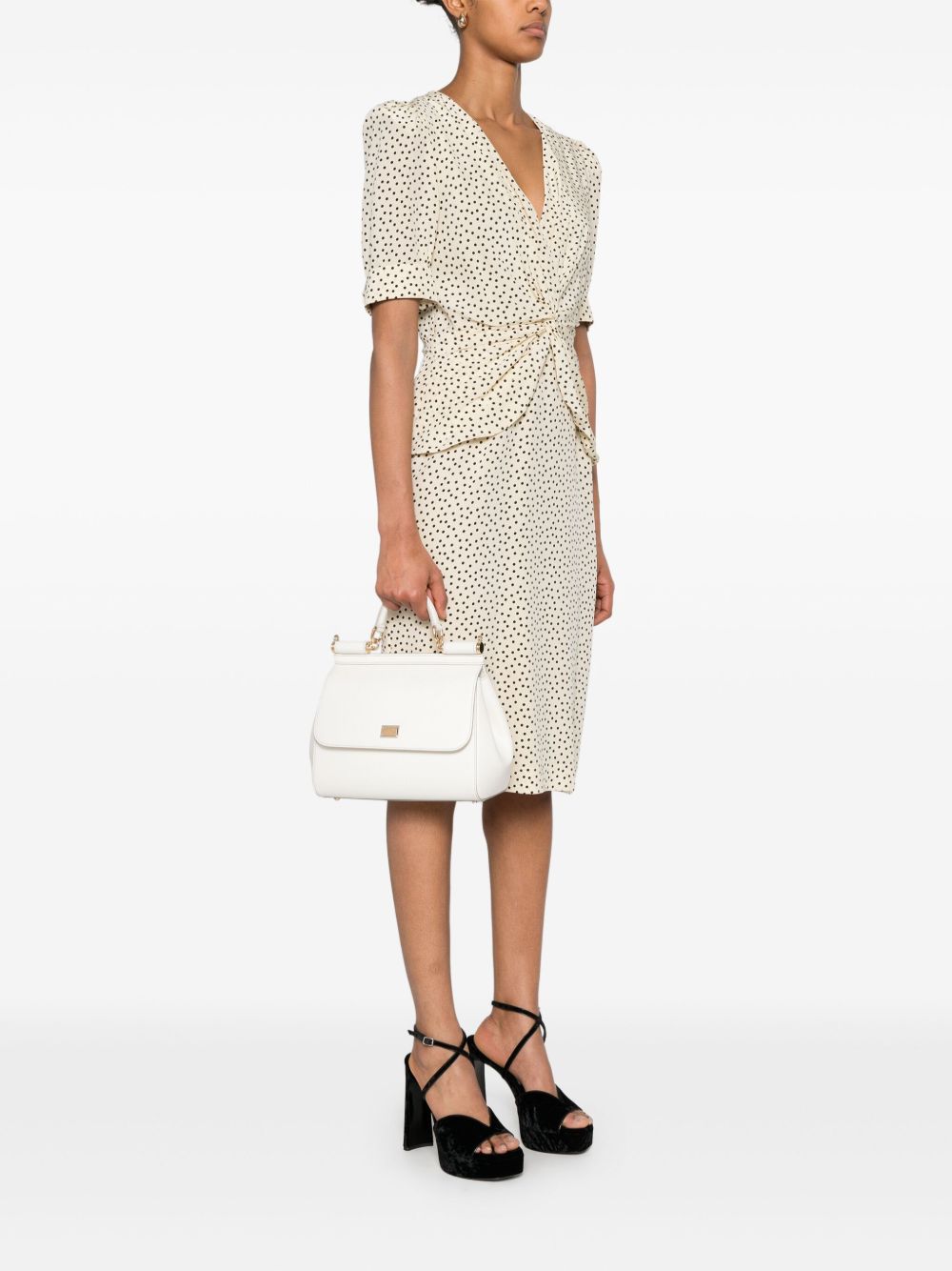 Dolce & Gabbana Large Sicily leather handbag in white