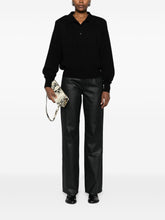 Seven Black Coated Denim Jeans with Five Pockets Black