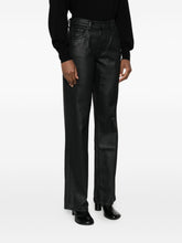 Seven Black Coated Denim Jeans with Five Pockets Black