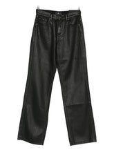 Seven Black Coated Denim Jeans with Five Pockets Black