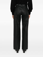 Seven Black Coated Denim Jeans with Five Pockets Black