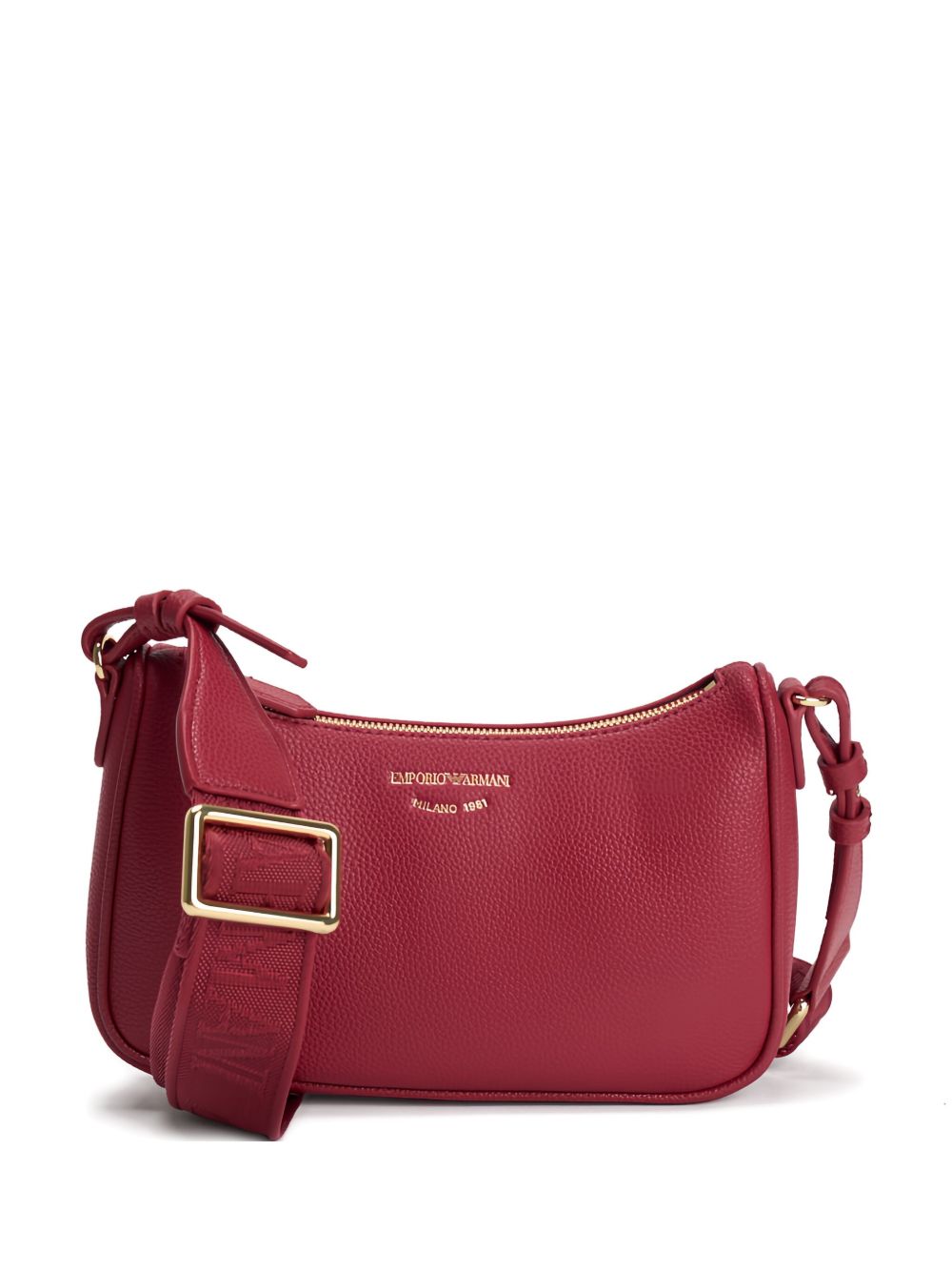 Emporio Armani Baguette Shoulder Bag with Gold-Tone Hardware Bordeaux
