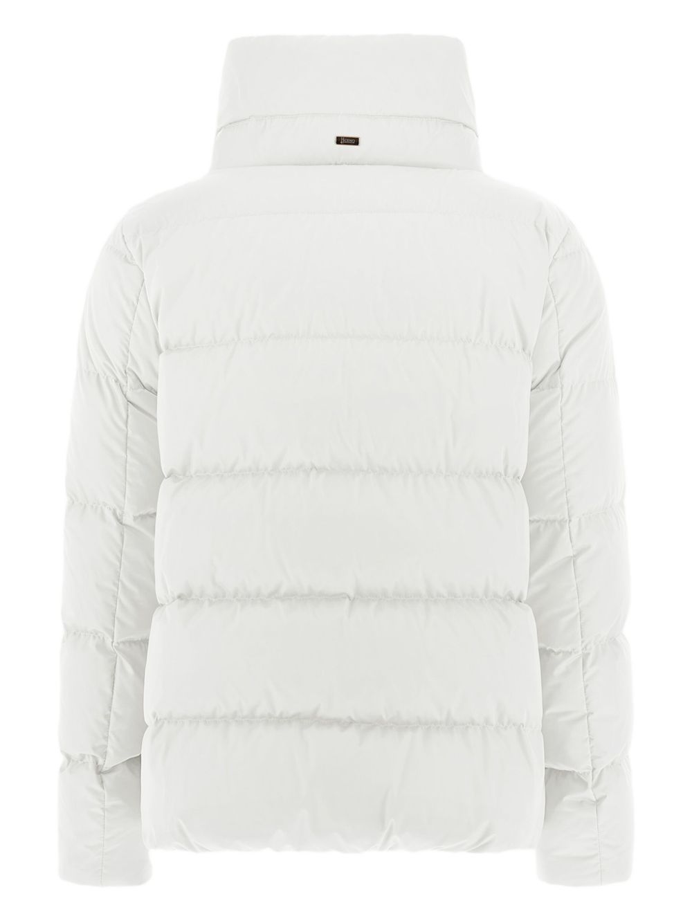 Herno Quilted Short Down Jacket with High Neck White White