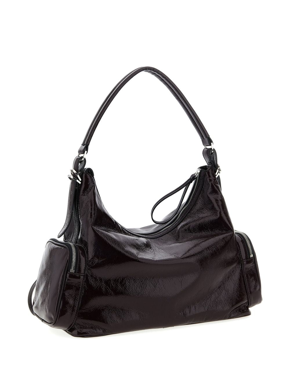 Stella McCartney Dartmood Shiny-Finish Shoulder Bag Brown