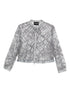 Emporio Armani Sequined Embellished Zip Jacket Silver Silver
