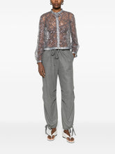 Emporio Armani Sequined Embellished Zip Jacket Silver Silver