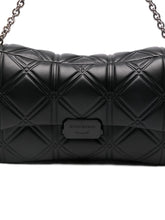 Emporio Armani Quilted Shoulder Bag with Chain-Link Detailing Black Black