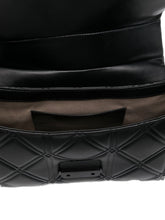 Emporio Armani Quilted Shoulder Bag with Chain-Link Detailing Black Black