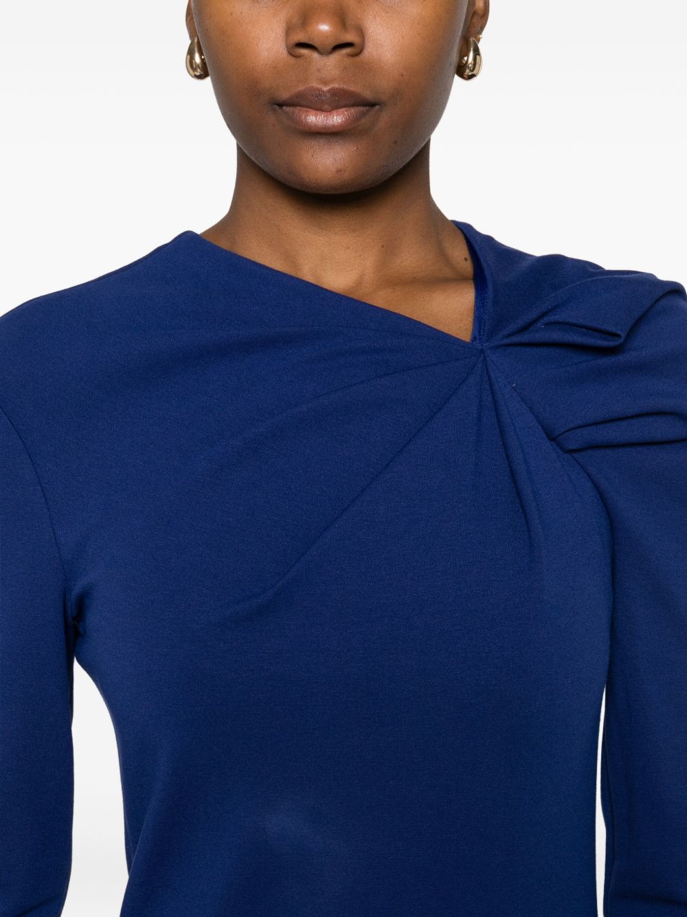 Emporio Armani Midi Knit Dress in Blue