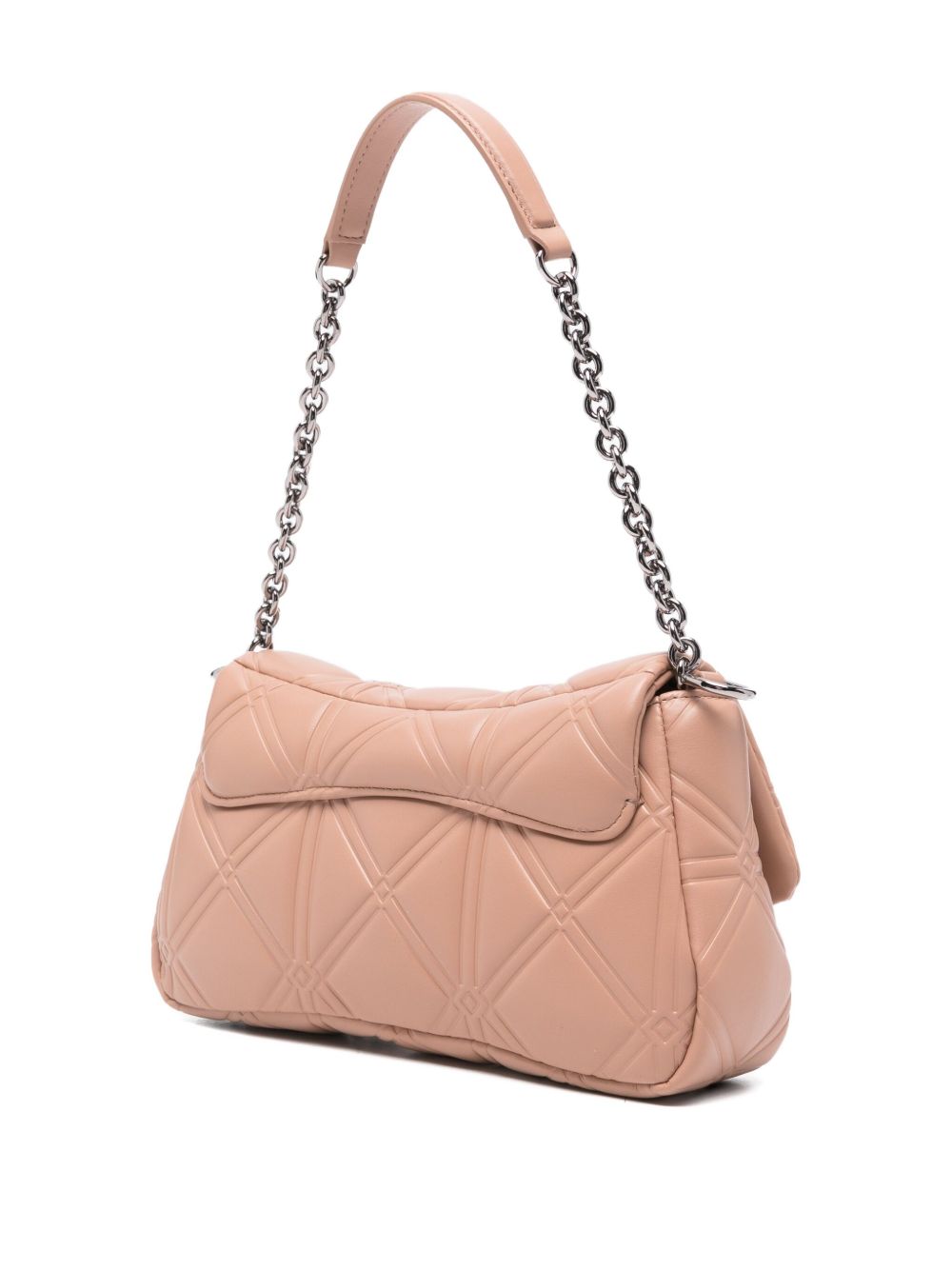 Emporio Armani Quilted Chain-Detail Shoulder Bag Beige beige