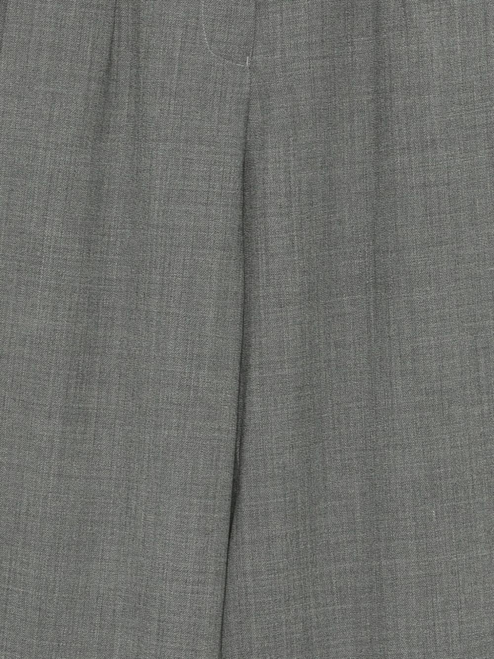 Emporio Armani Cuffed Hem Grey Wool Trousers Grey