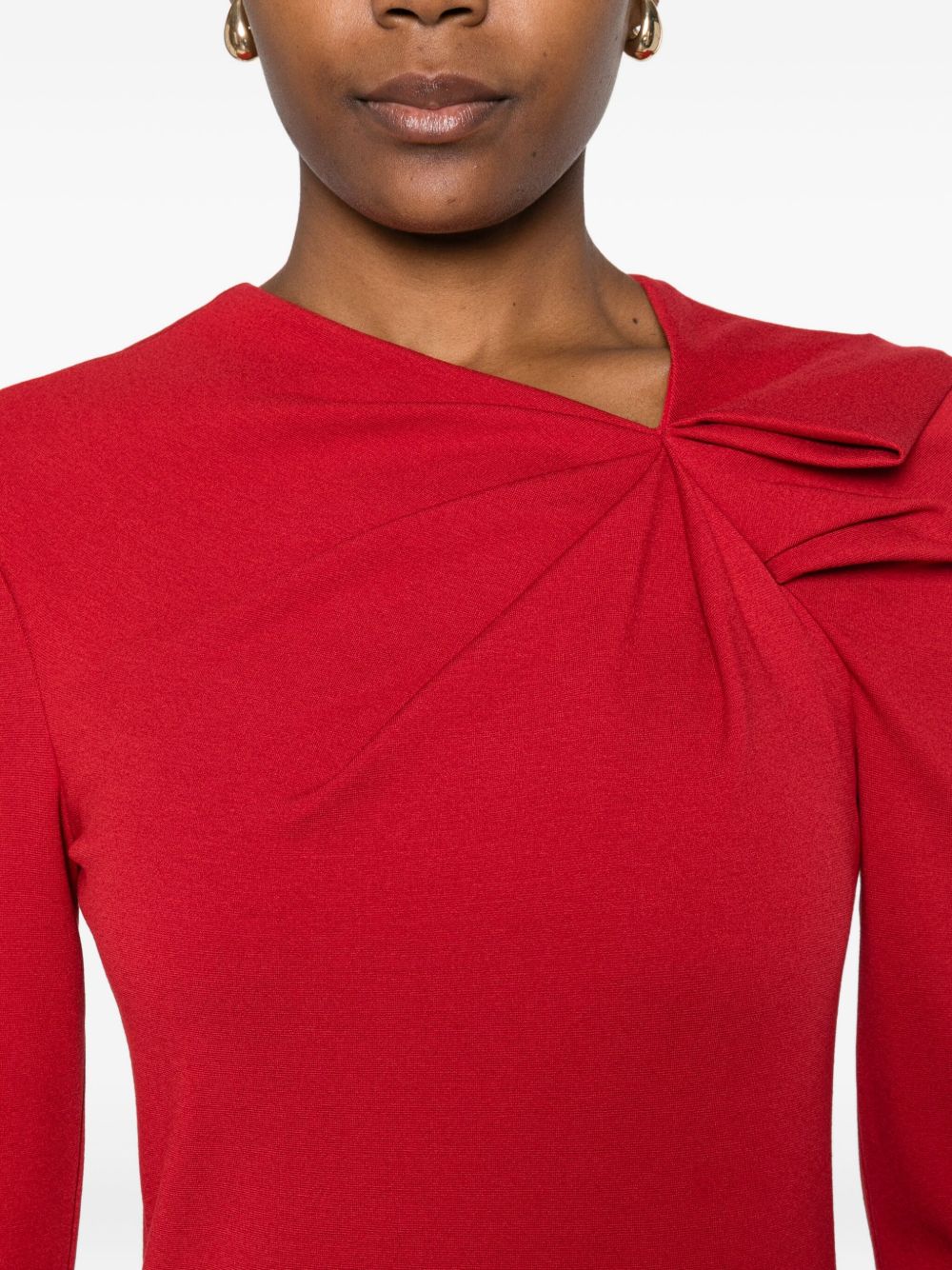 Emporio Armani Midi Viscose Dress Red Red