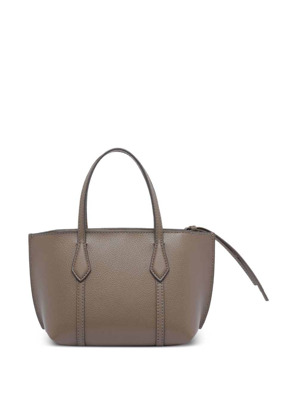 Tory Burch Perry Mini Calf Leather Tote Light Brown