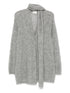 Forte Forte V-Neck Mohair-Blend Cardigan with Tie Scarf Grey