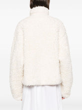 Jil Sander Plus Shearling Zip-Up Jacket in White White