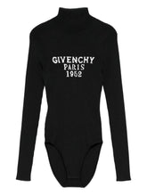 Givenchy Ribbed High-Neck Long-Sleeve Bodysuit Black
