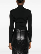 Givenchy Ribbed High-Neck Long-Sleeve Bodysuit Black