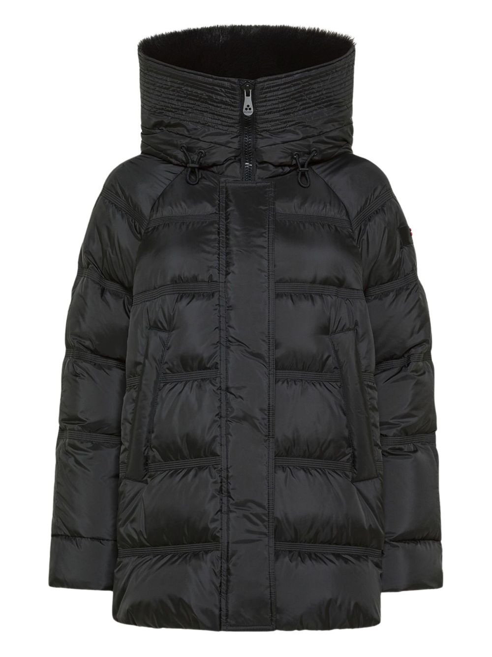 Peuterey Quilted Down Hooded Coat Black black