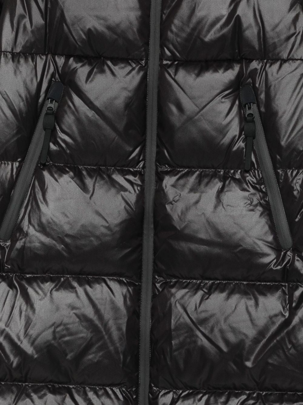 Peuterey Quilted Hooded Longline Jacket Black Black