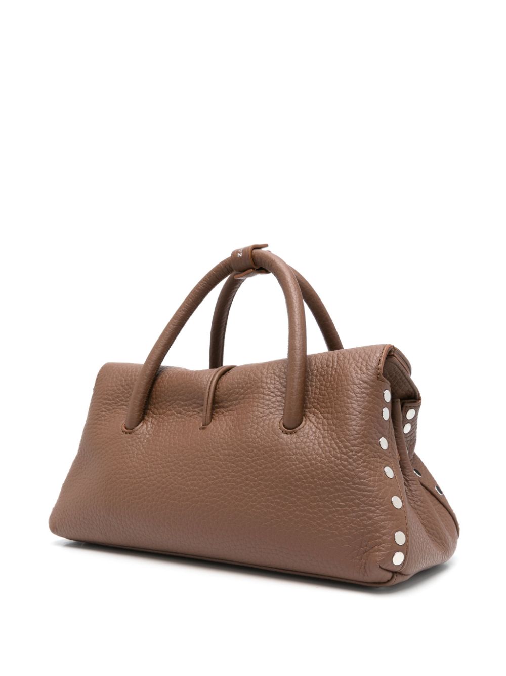 Zanellato Dotta Centauro Small Silk and Nylon Handbag Brown