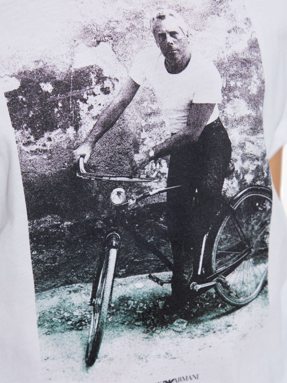 Emporio Armani Logo-Print Cotton T-Shirt White