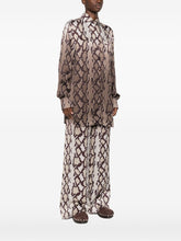 Stella McCartney Snake-Print Viscose Shirt Ivory