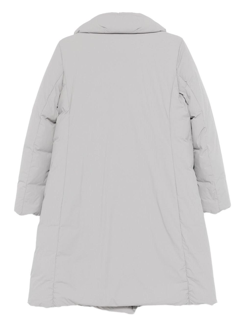 Emporio Armani Nylon Midi Down Jacket in Silver silver