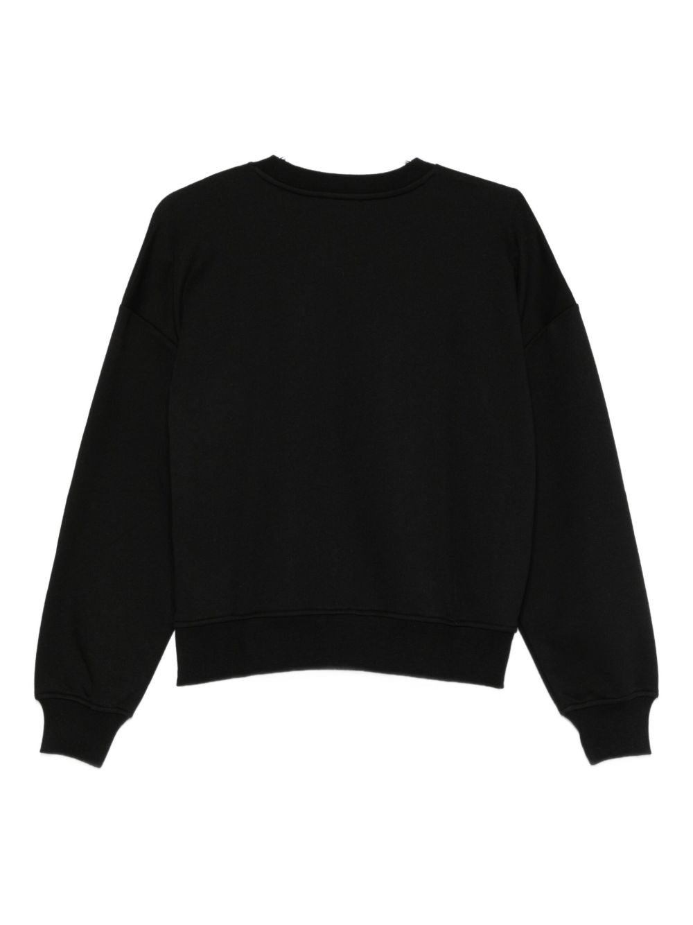 Emporio Armani Fine-Knit Black Sweater with Subtle Logo Detailing Black