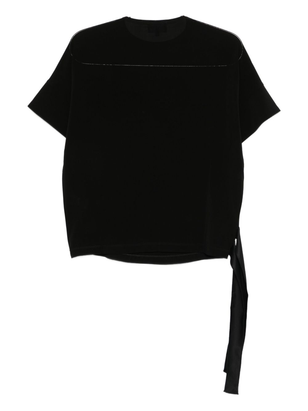 Emporio Armani Crewneck Wool Sweater in Black Black