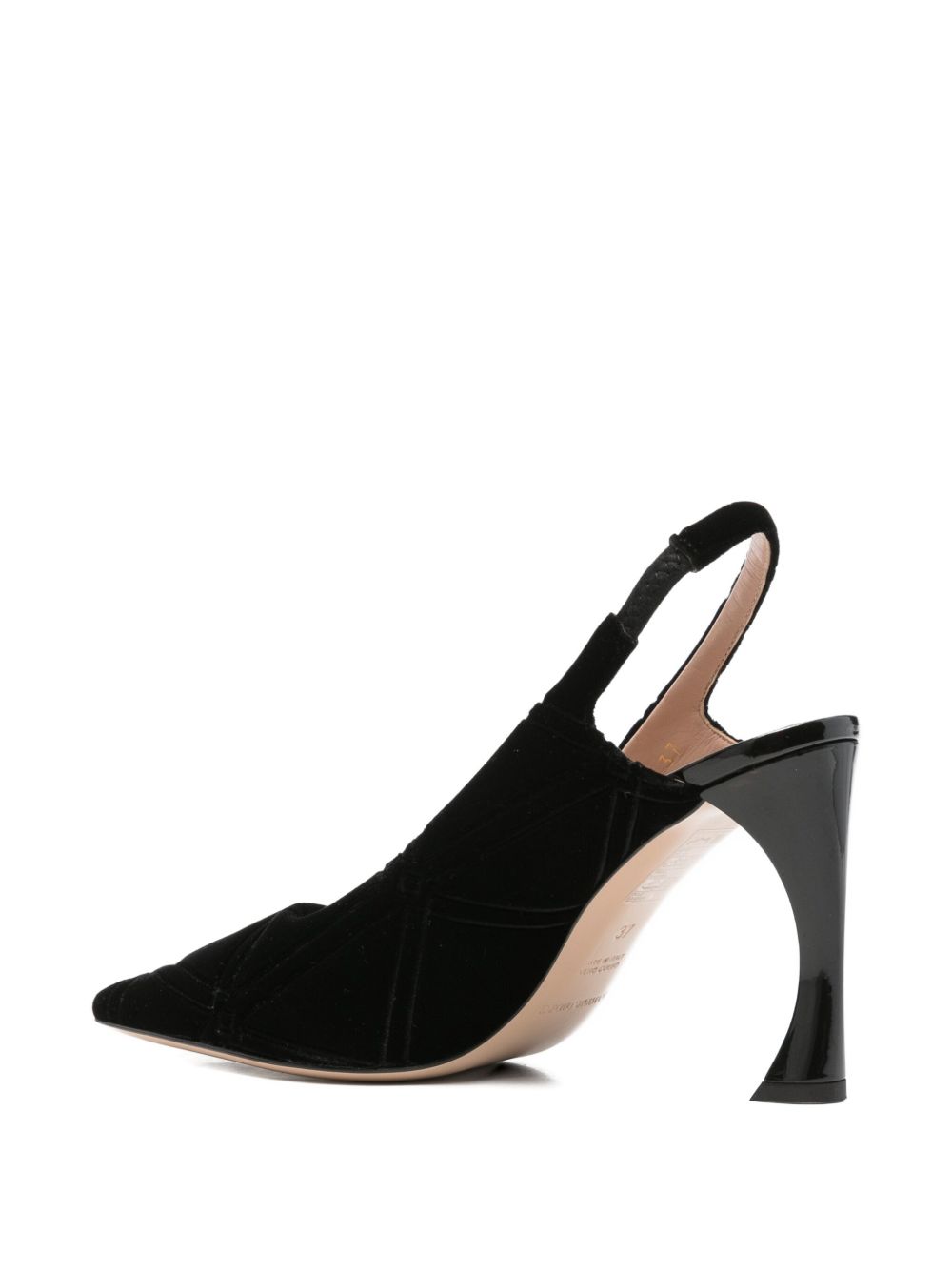 Emporio Armani With Heel Black Leather High-Heel Pumps Black