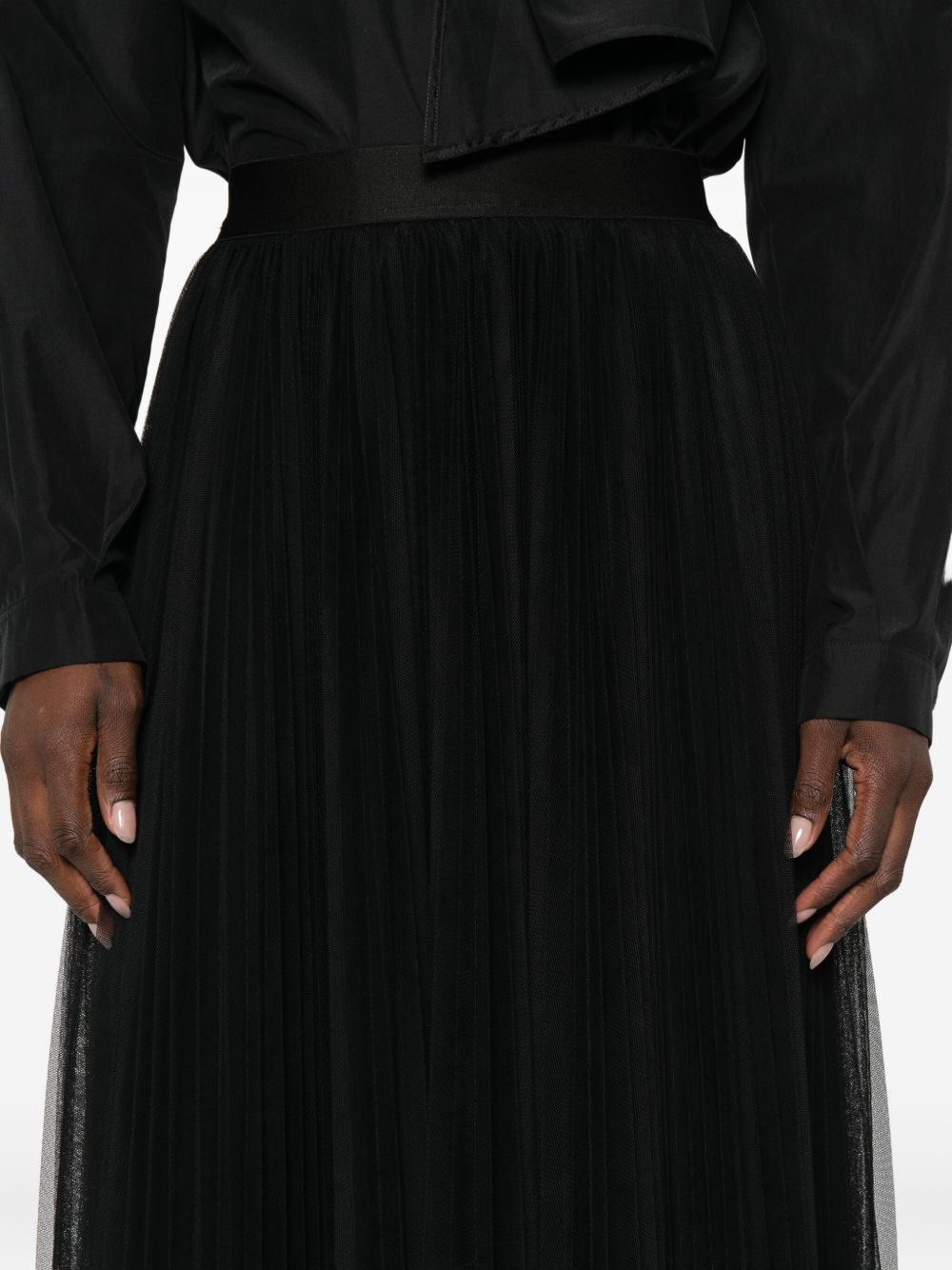 Forte Forte High-Waisted Wool Skirt Black