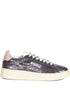 032C Dallas Low Croc-Effect Leather Sneakers Silver