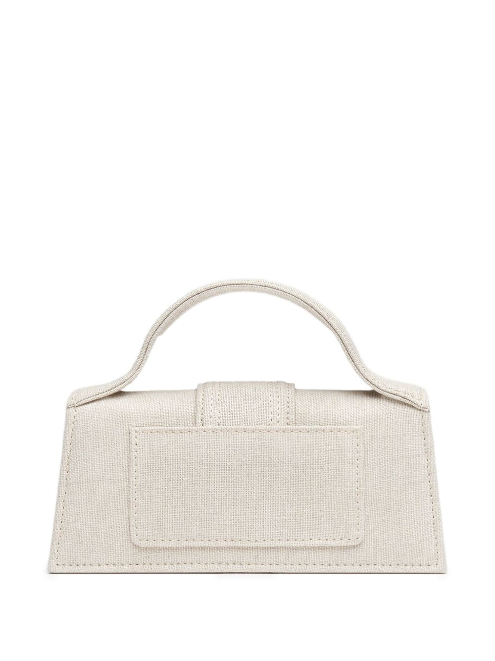 JACQUEMUS Le Bambino Light Beige Mini Handbag with Gold-Tone Logo Beige