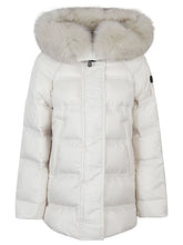 Peuterey Quilted Down Hooded Coat Ivory