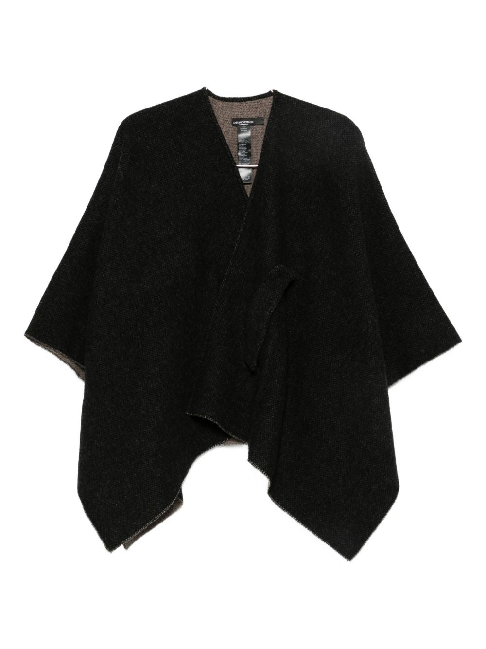 Emporio Armani Wool Cape Black black