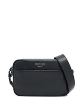 Emporio Armani Quilted Bovine Leather Clutch Bag Black
