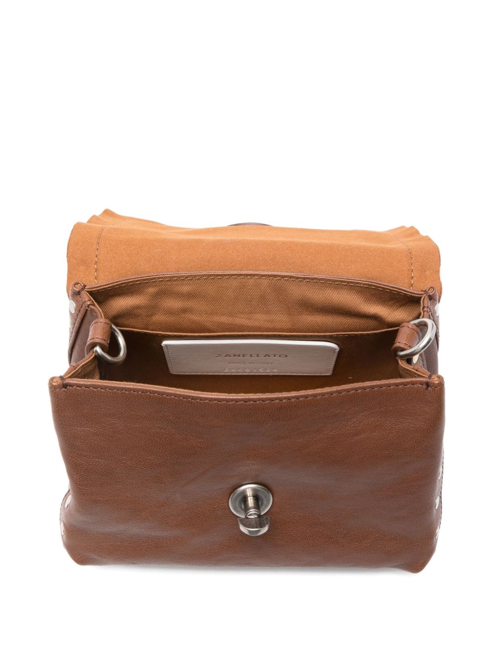 Zanellato Postina Baby Leather Top Handle Bag Brown