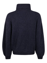 Semicouture Roll-Neck Ribbed Wool-Cashmere Sweater Grey