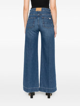 Semicouture Hayley Wide-Leg Blue Denim Jeans Blue