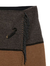 Semicouture Fringed Wool-Blend Wrap Skirt Light Brown
