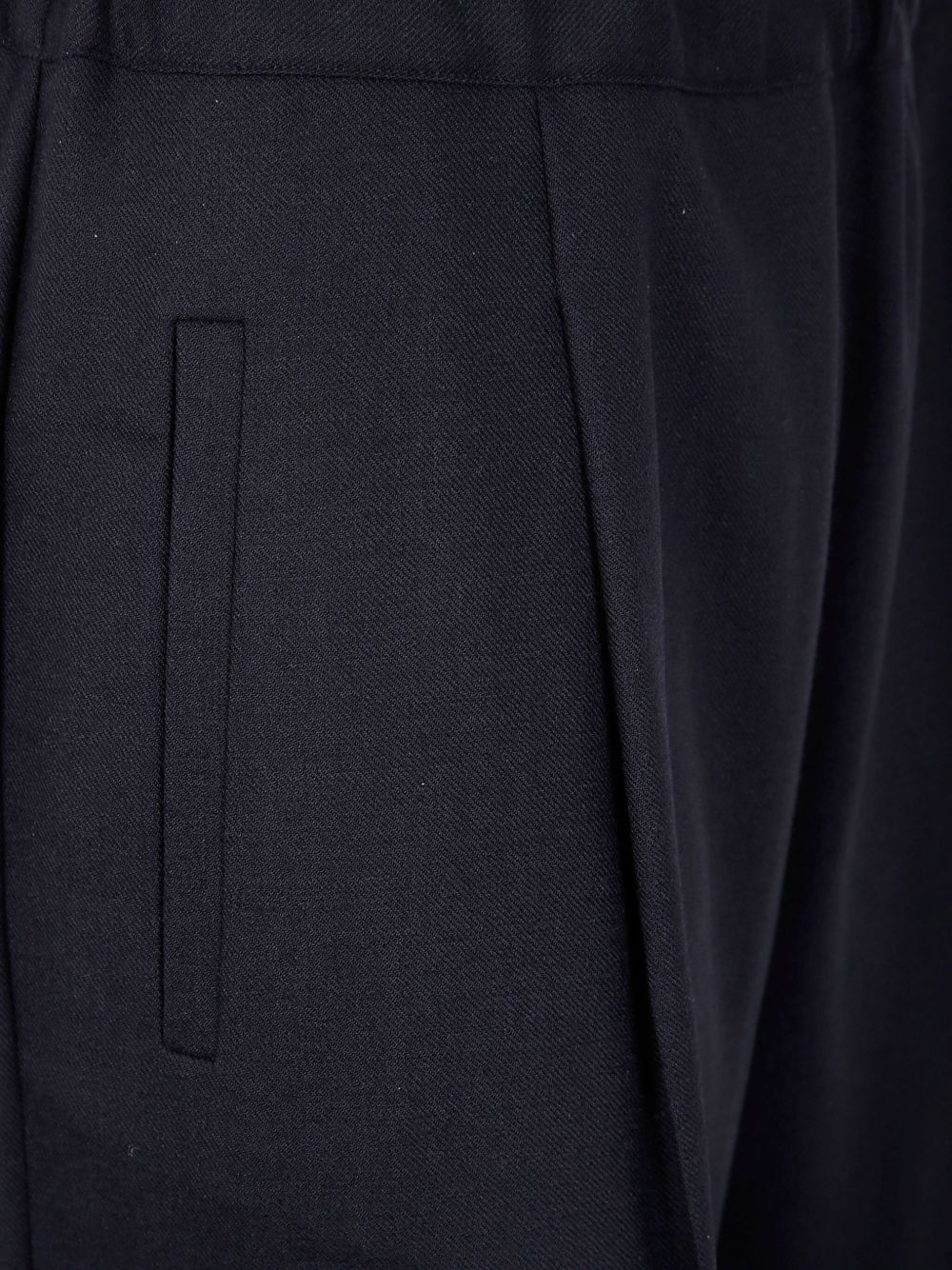 Semicouture Pleated Wool Wide-Leg Trousers Black Black