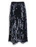 Semicouture Sequin-Embellished Midi Skirt Black
