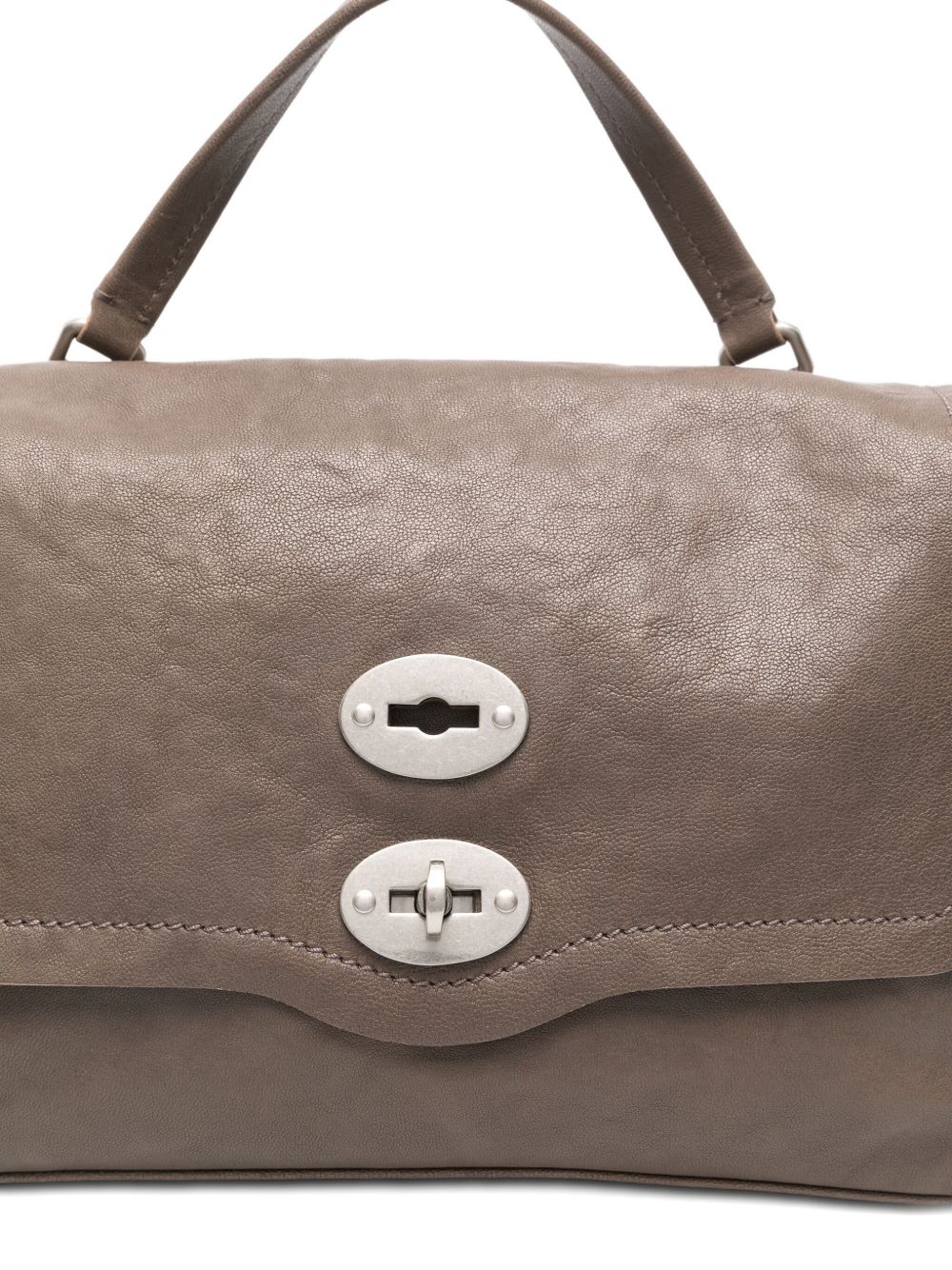 Zanellato Postina Baby Leather Top Handle Bag Grey
