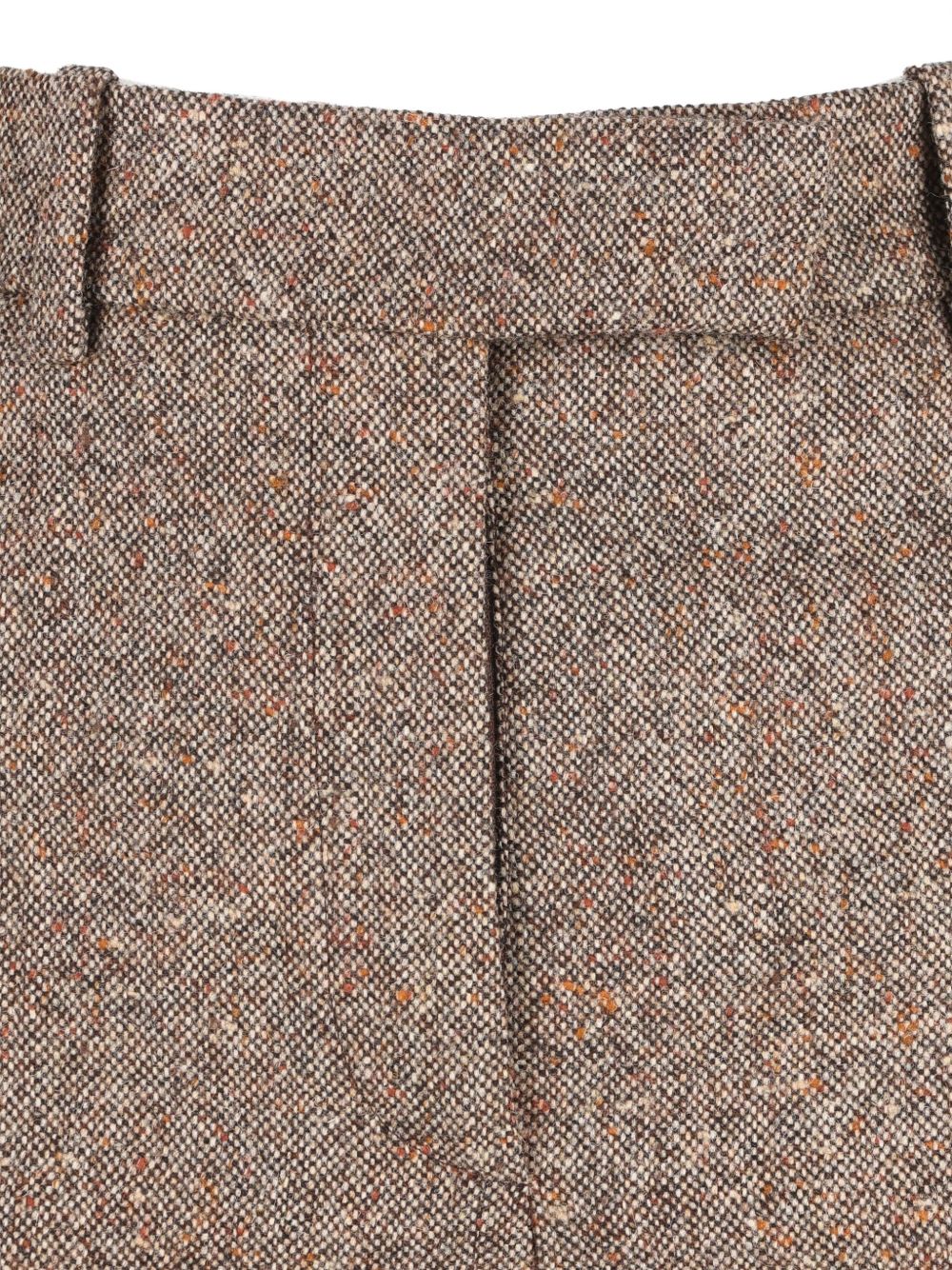 Valentino High-Rise Wool Trousers Light Brown