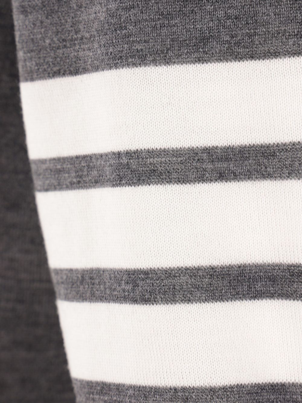Thom Browne Virgin Wool Polo Shirt with Logo Patch Grey