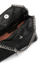 Stella McCartney Falabella Tiny Chain-Link Faux-Leather Shoulder Bag Black