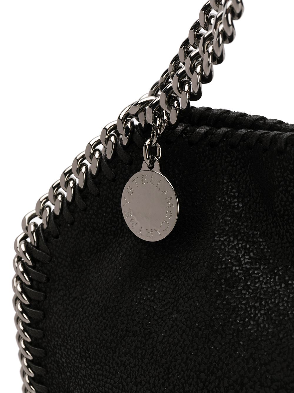 Stella McCartney Falabella Tiny Chain-Link Faux-Leather Shoulder Bag Black