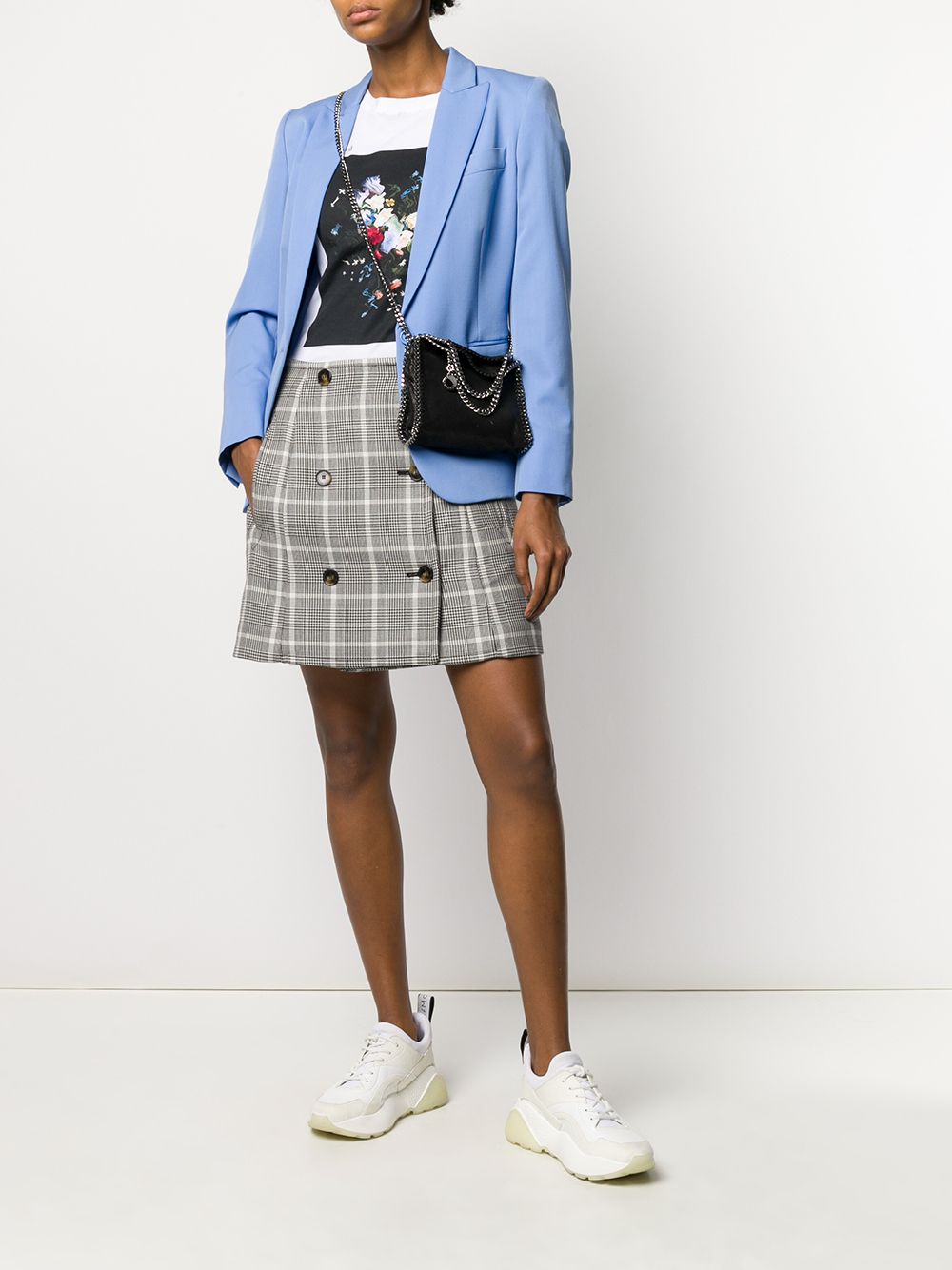 Stella McCartney Falabella Tiny Chain-Link Faux-Leather Shoulder Bag Black