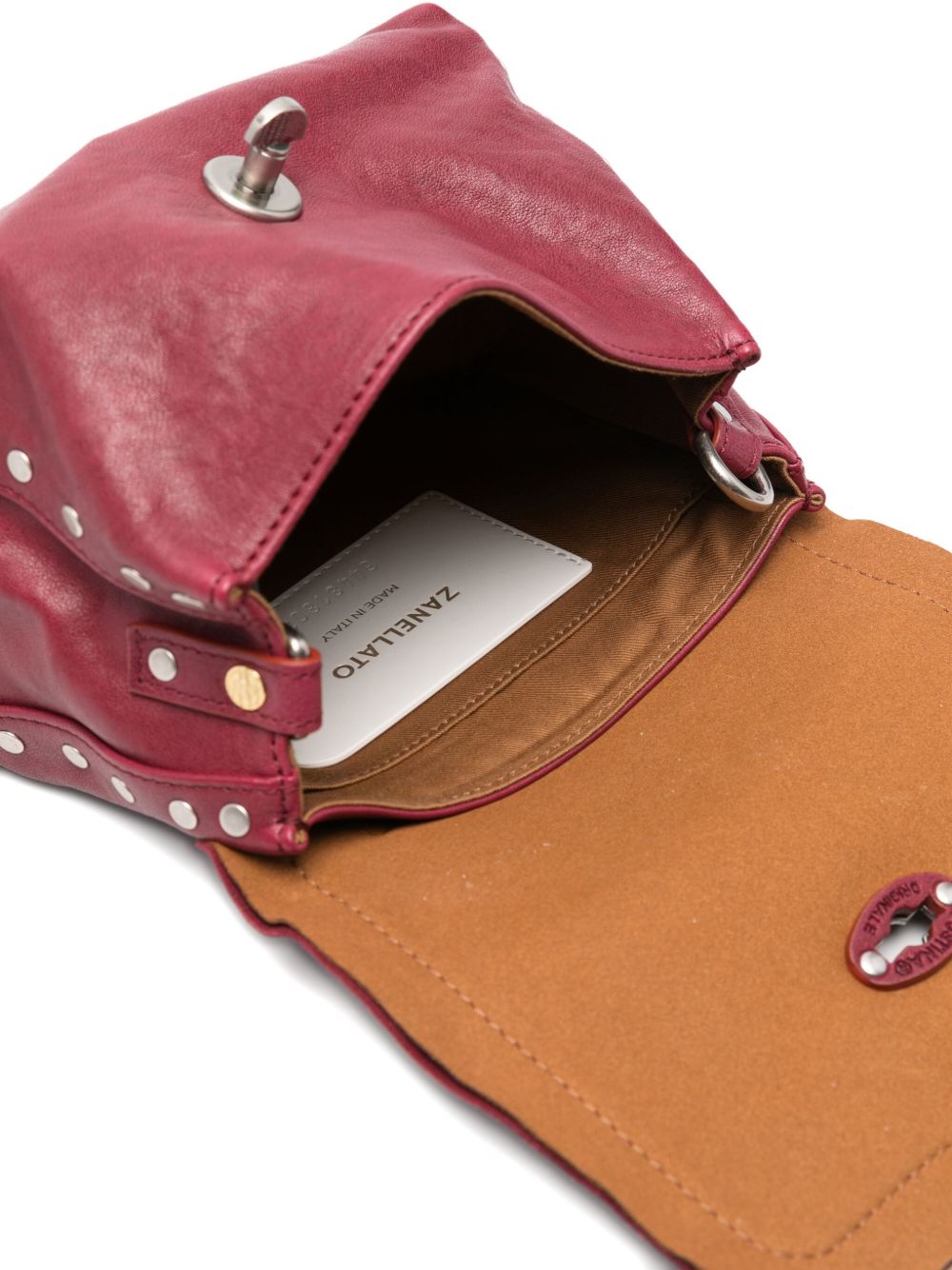 Zanellato Postina Baby Tabacco Leather Shoulder Bag Red